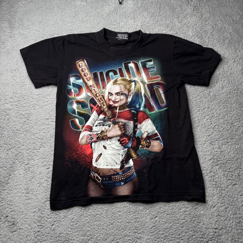 Lucid Harley Quinn Shirt Men's Medium Black Graphic Short Sleeve